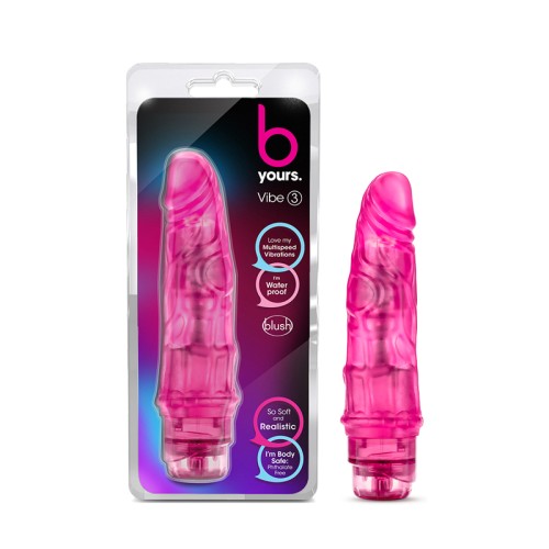 B Yours Vibe 3 Dildo Vibrador Realista Rosa