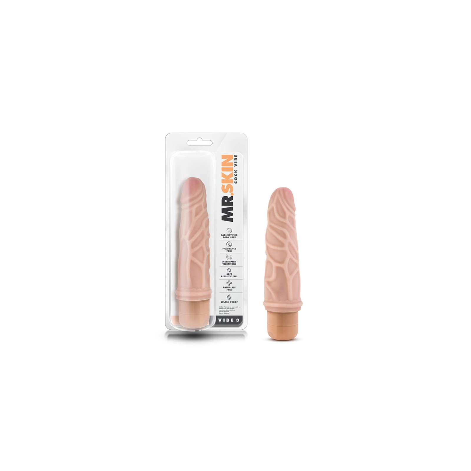 Dildo Vibrante Realista Dr. Skin Vibe 3 Beige