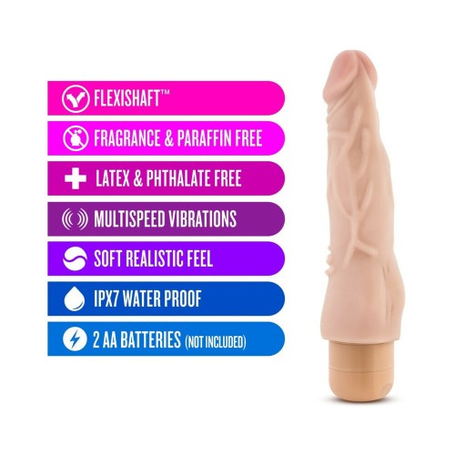 Dr. Skin Vibe 4 Dildo Vibrador Realista 8 Pulgadas Beige