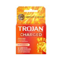 Condones Trojan Charged con Lubricante Calentado - Placer Máximo