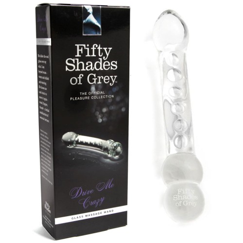 Fifty Shades Drive Me Crazy Glass Wand - Perfect for Sensual Pleasure