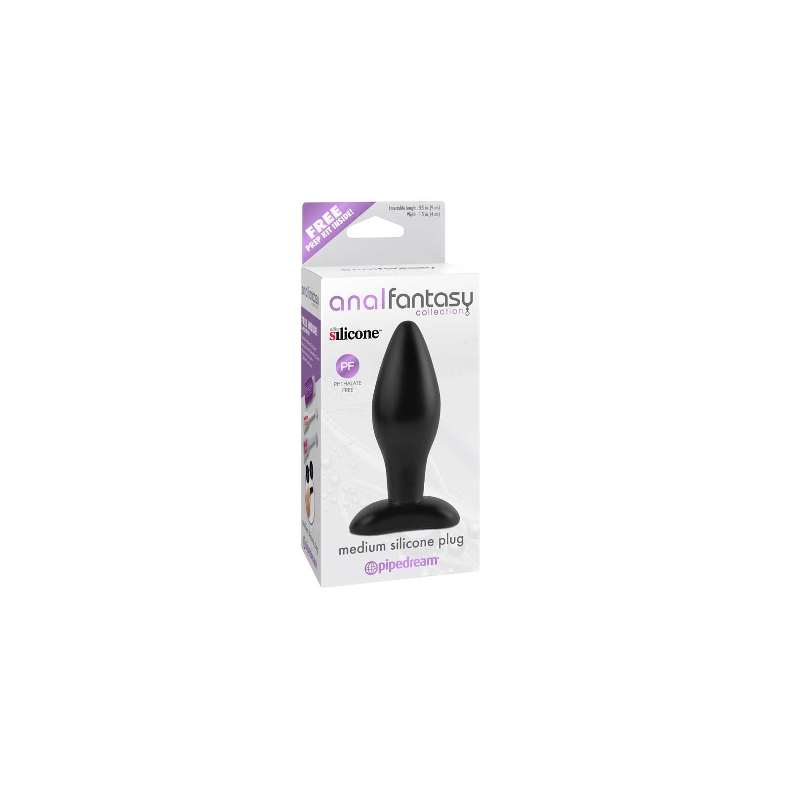 Pipedream Anal Fantasy Collection Medium Silicone Plug Black