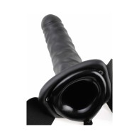 Fetish Fantasy Series 8" Vibrating Hollow Strap-On - Black