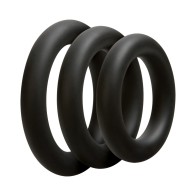 OptiMALE Set de 3 Anillos C en Negro