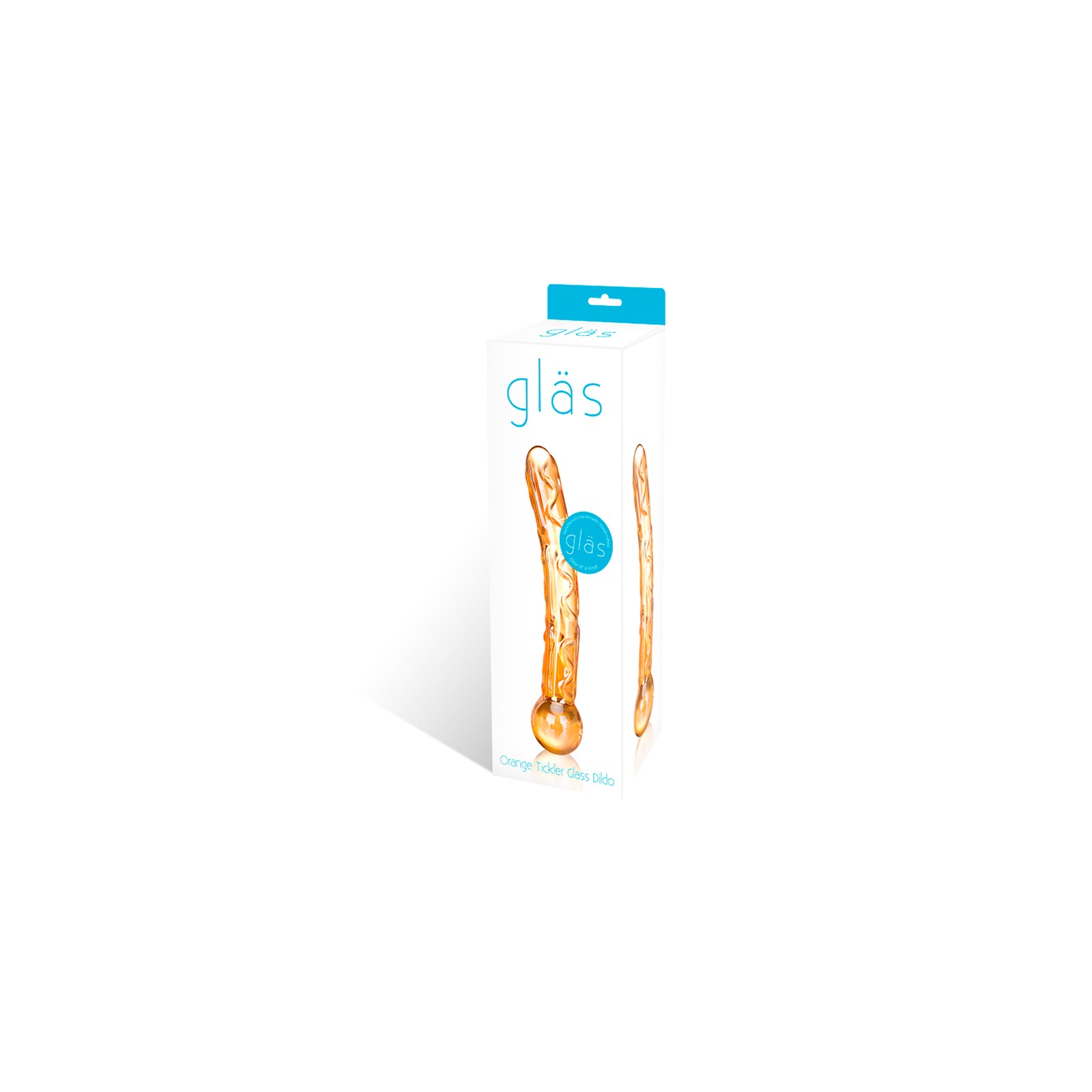 Glas 7.5 in. Orange Tickler Glass Dildo for Unique Pleasure