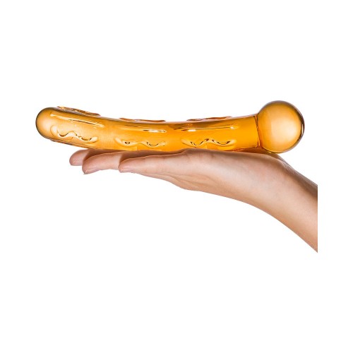 Dildo de Vidrio Naranja Tickler de 7.5 Pulgadas para Placer Único