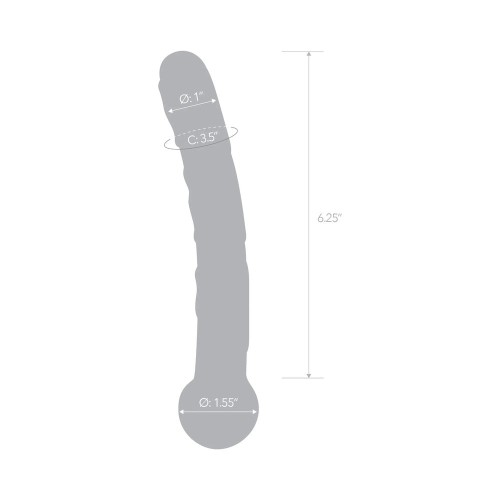 Dildo de Vidrio Naranja Tickler de 7.5 Pulgadas para Placer Único