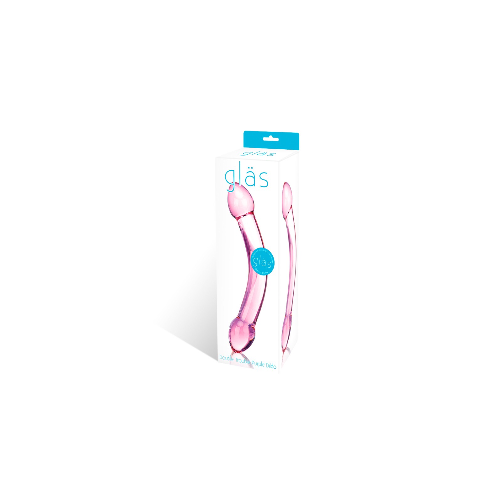 Glas Dildo de Vidrio Doble Problema de 7.25 in.