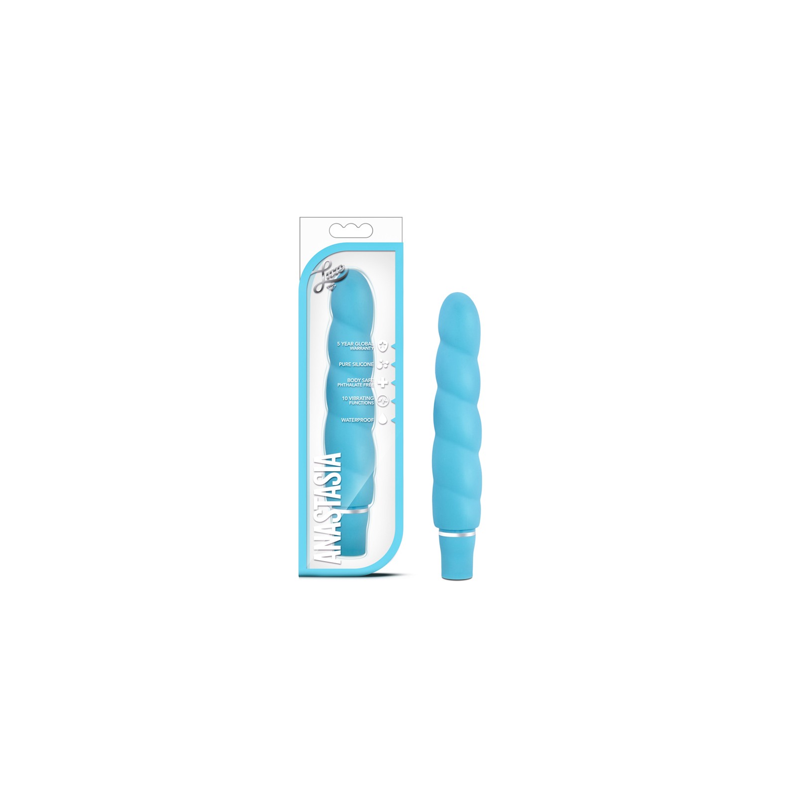 Luxe Anastasia Slimline Vibrator Aqua