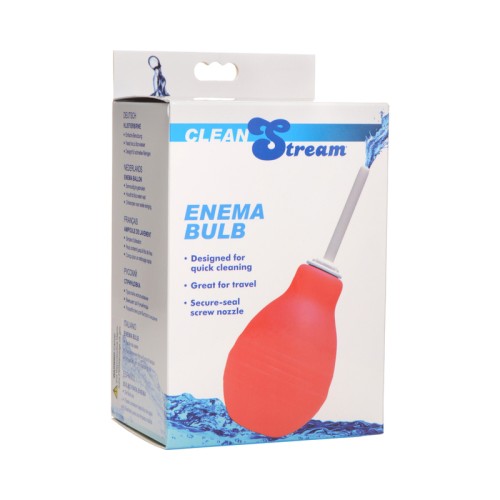 Bulbo de Enema CleanStream Rojo