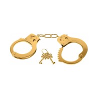 Pipedream Fetish Fantasy Gold Handcuffs Quick Release