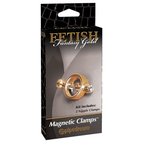 Pinzas Magnéticas para Pezones Fetish Fantasy Gold