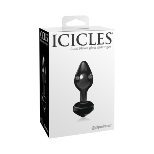 Pipedream Icicles No. 44 Elegant Glass Anal Plug Black