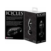 Pipedream Icicles No. 44 Elegant Glass Anal Plug Black