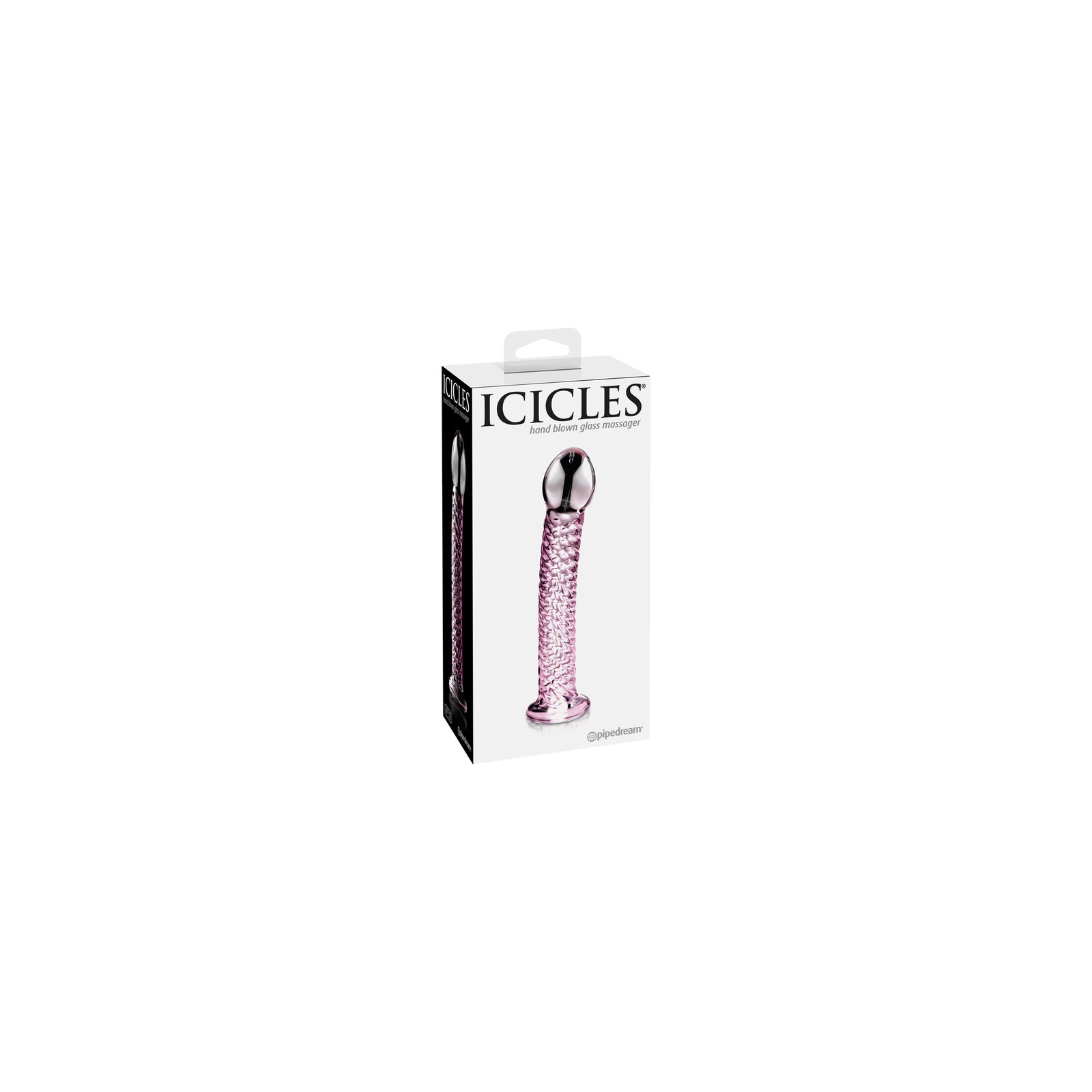 Pipedream Icicles Curved Textured Glass Dildo