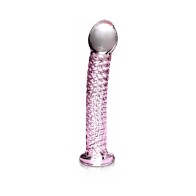 Pipedream Icicles Curved Textured Glass Dildo