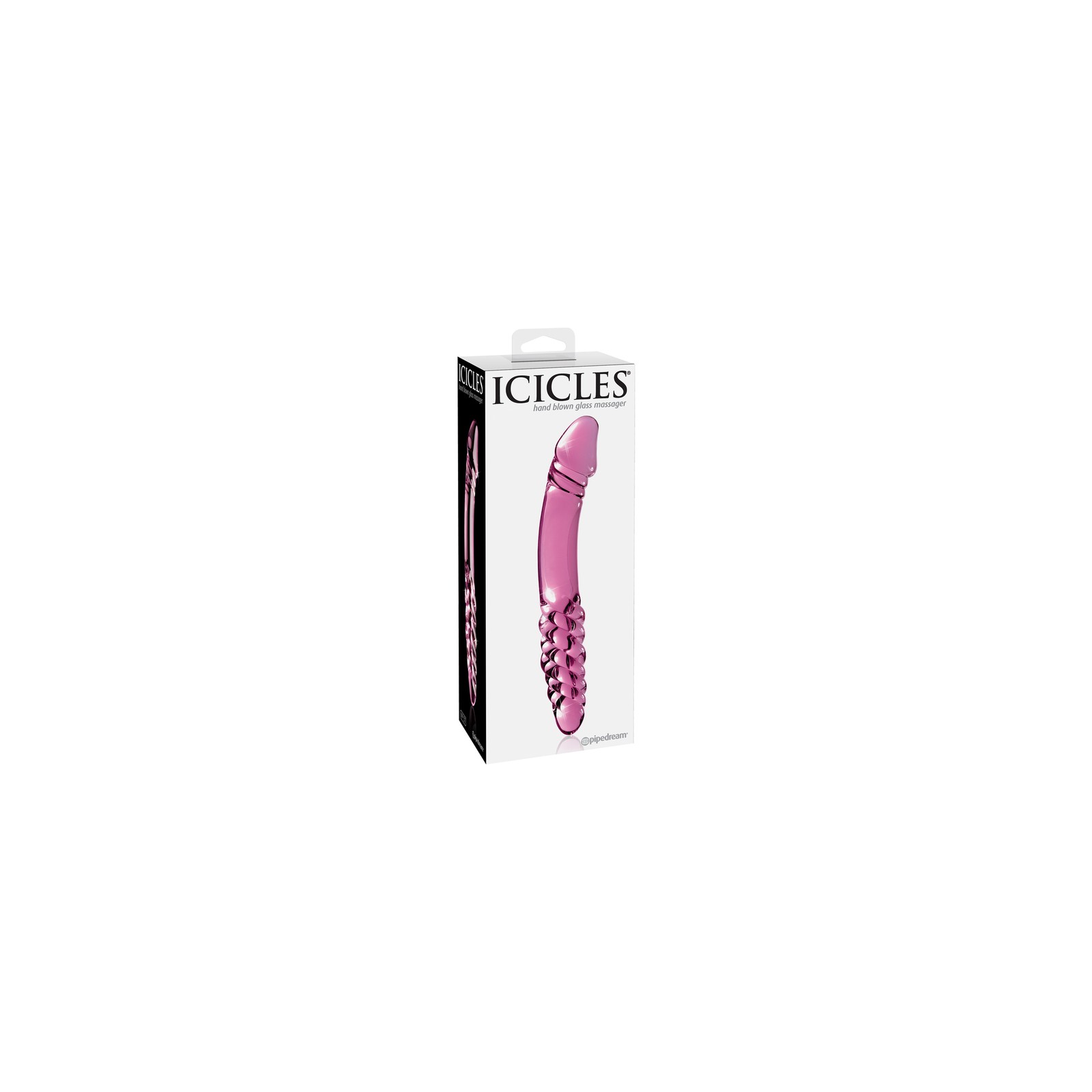 Pipedream Icicles No. 57 Curved Textured Glass Dildo