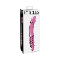 Pipedream Icicles No. 57 Curved Textured Glass Dildo