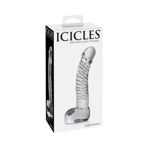 Pipedream Icicles No. 61 Curved Glass Dildo