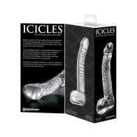 Pipedream Icicles No. 61 Curved Glass Dildo