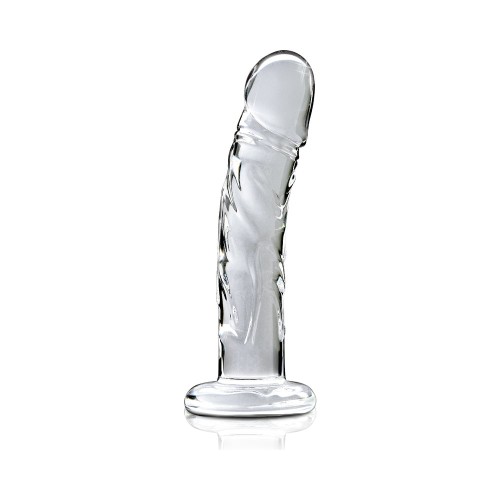 Pipedream Icicles No. 62 Curved Realistic Glass Dildo Clear - Upscale Pleasure Tool