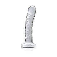 Dildo de Vidrio Curvado Realista Pipedream Icicles No. 62 Transparente - Herramienta de Placer de Alta Gama