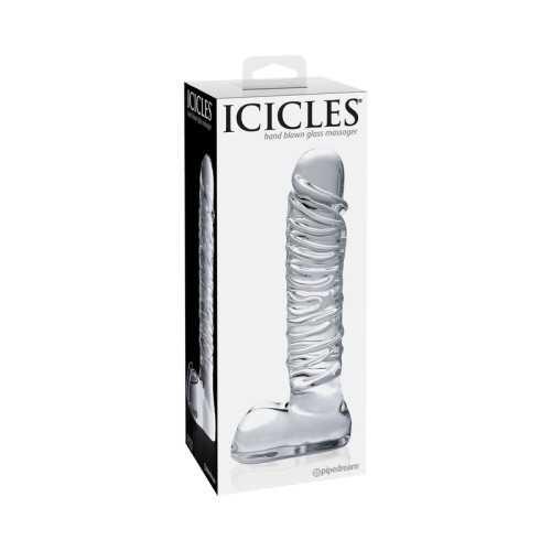 Dildo de Vidrio Ribeteado Pipedream Icicles No. 63