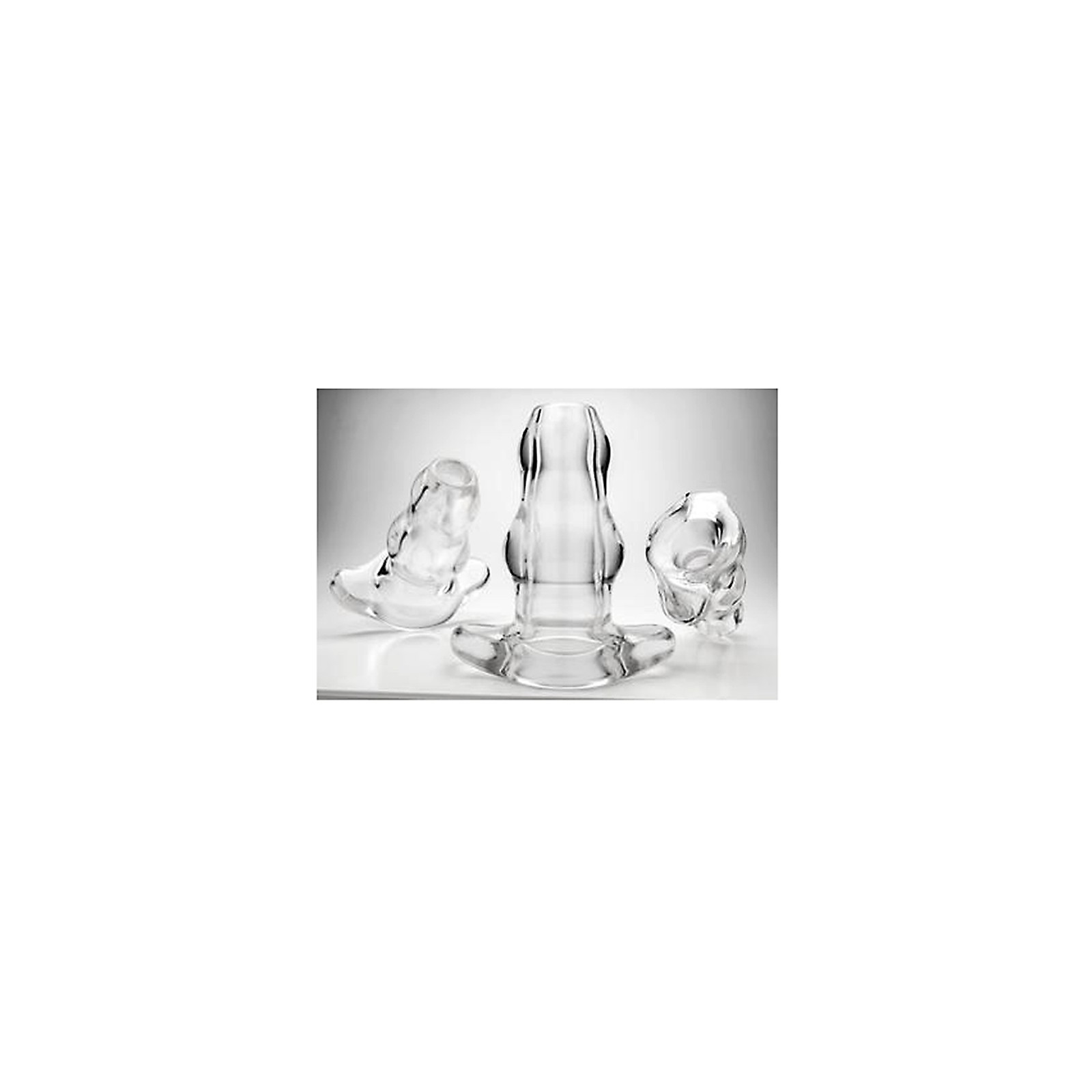 Double Tunnel Clear Butt Plug - X-Large