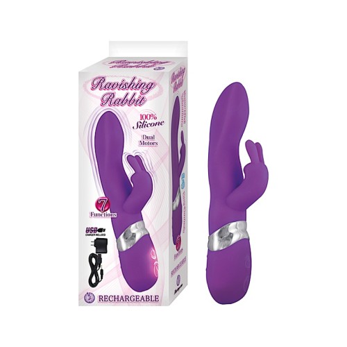 Ravishing Rabbit Multispeed Waterproof Clit Stimulating Vibe - Purple