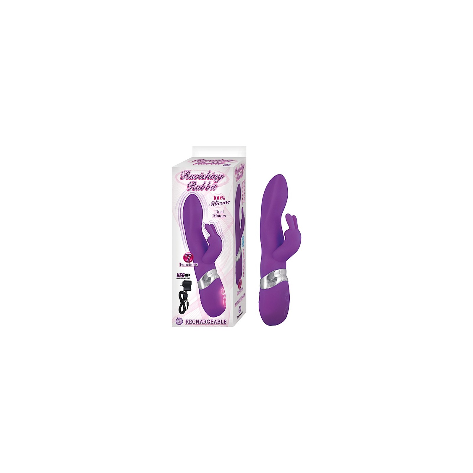 Ravishing Rabbit Multispeed Waterproof Clit Stimulating Vibe - Purple