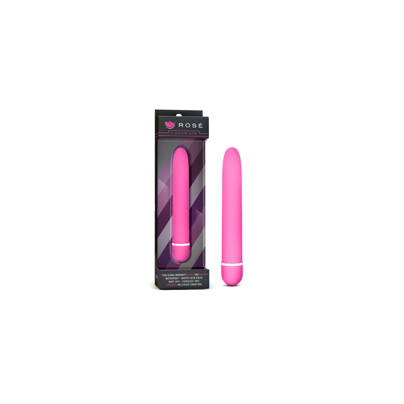 Rose Luxuriate Classic Pink Slimline Vibrator