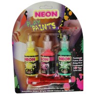 Tarjeta de Pinturas Corporales Neón 3pk