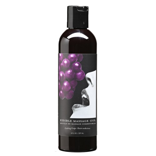 Earthly Body Edible Massage Oil Grape 8oz