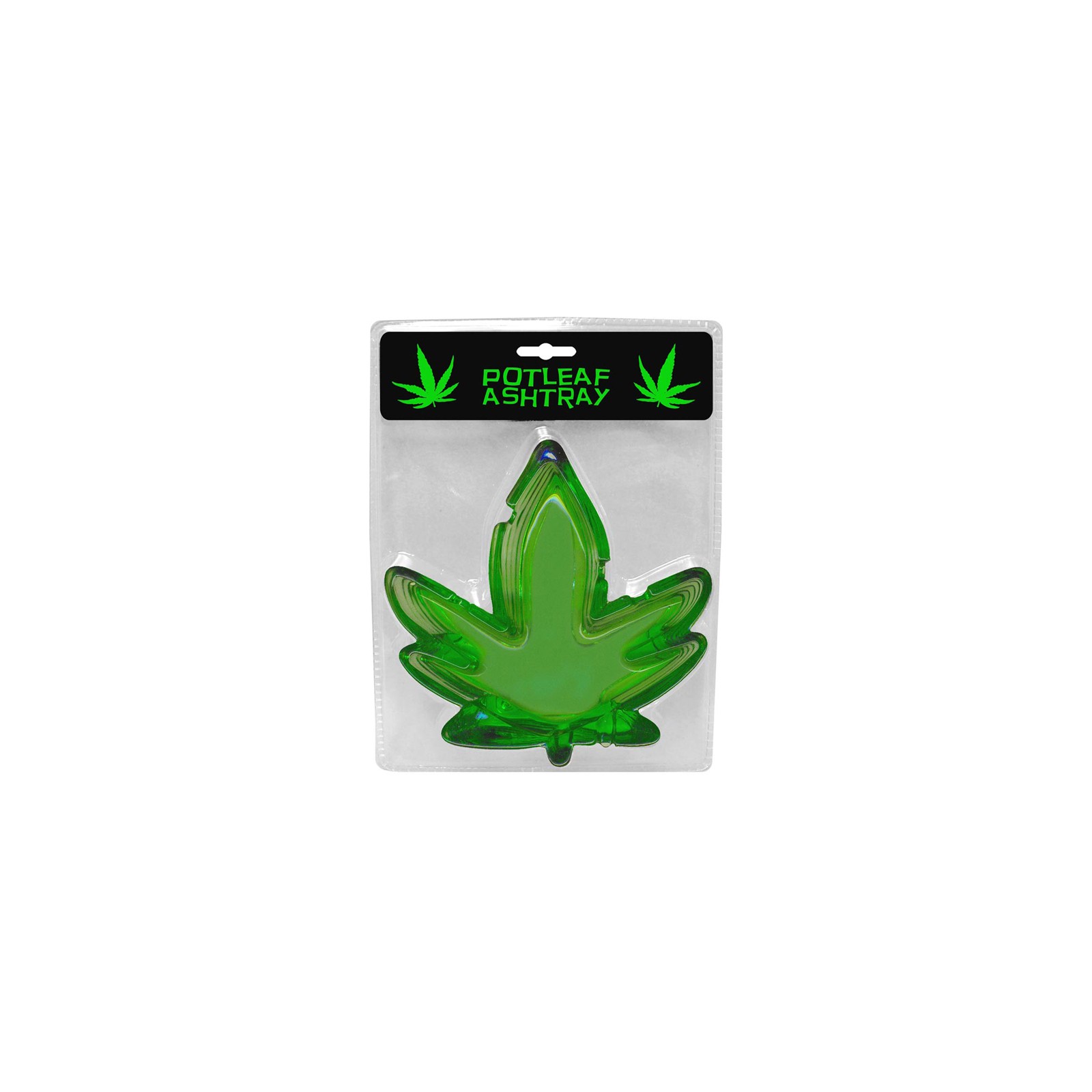 Pot Leaf Glass Ashtray for Smokers