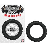 Anillo para el Pene de Silicona Mack Tuff Tire Grande Negro - Erecciones Más Fuertes