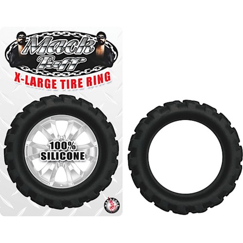 Mack Tuff Tire Cockring Black - X-Large Silicone Ring