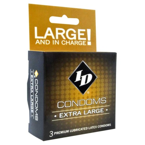 Condones Extra Grandes ID - Paquete de 3