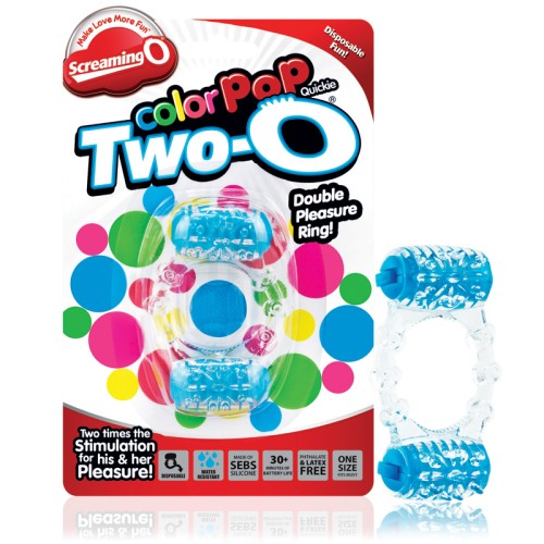 Screaming O Two-O Vibrating Ring Blue - Ultimate Pleasure