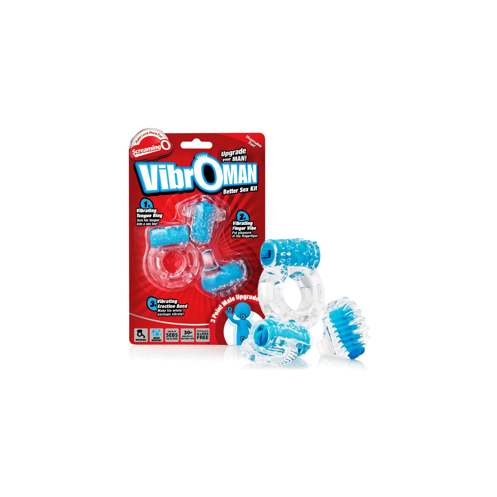 Screaming O VibrOMan Blue - Ultimate Starter Kit