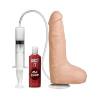 Bust It Squirting Realistic Cock White with Nut Butter - Shop Now