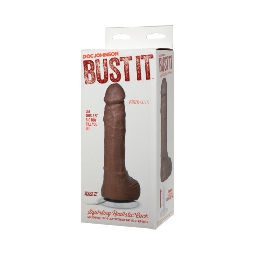 Bust It Squirting Realistic Cock - Brown - Exquisite Design