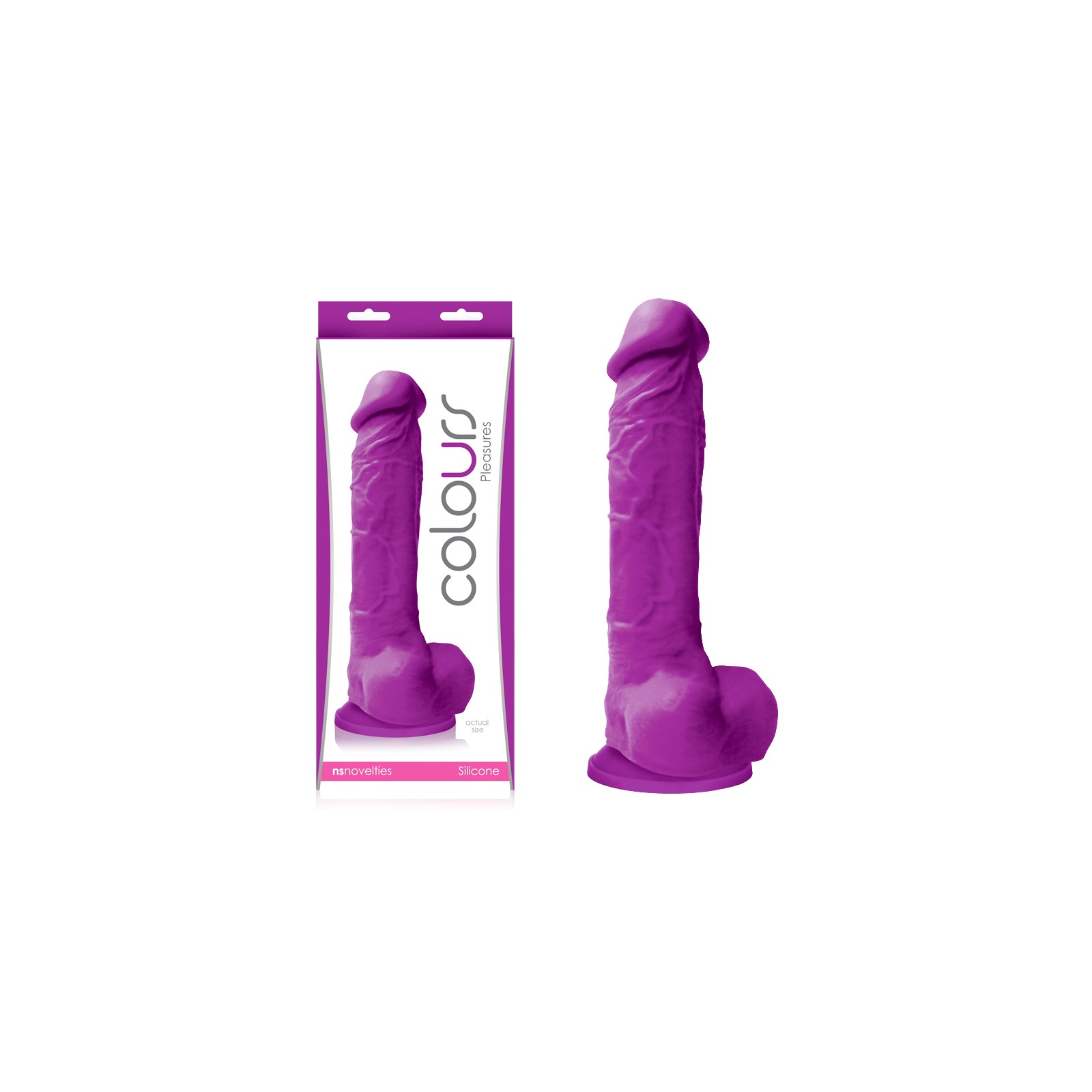 Dildo Morado Realista de 8 Pulgadas Colours Pleasures