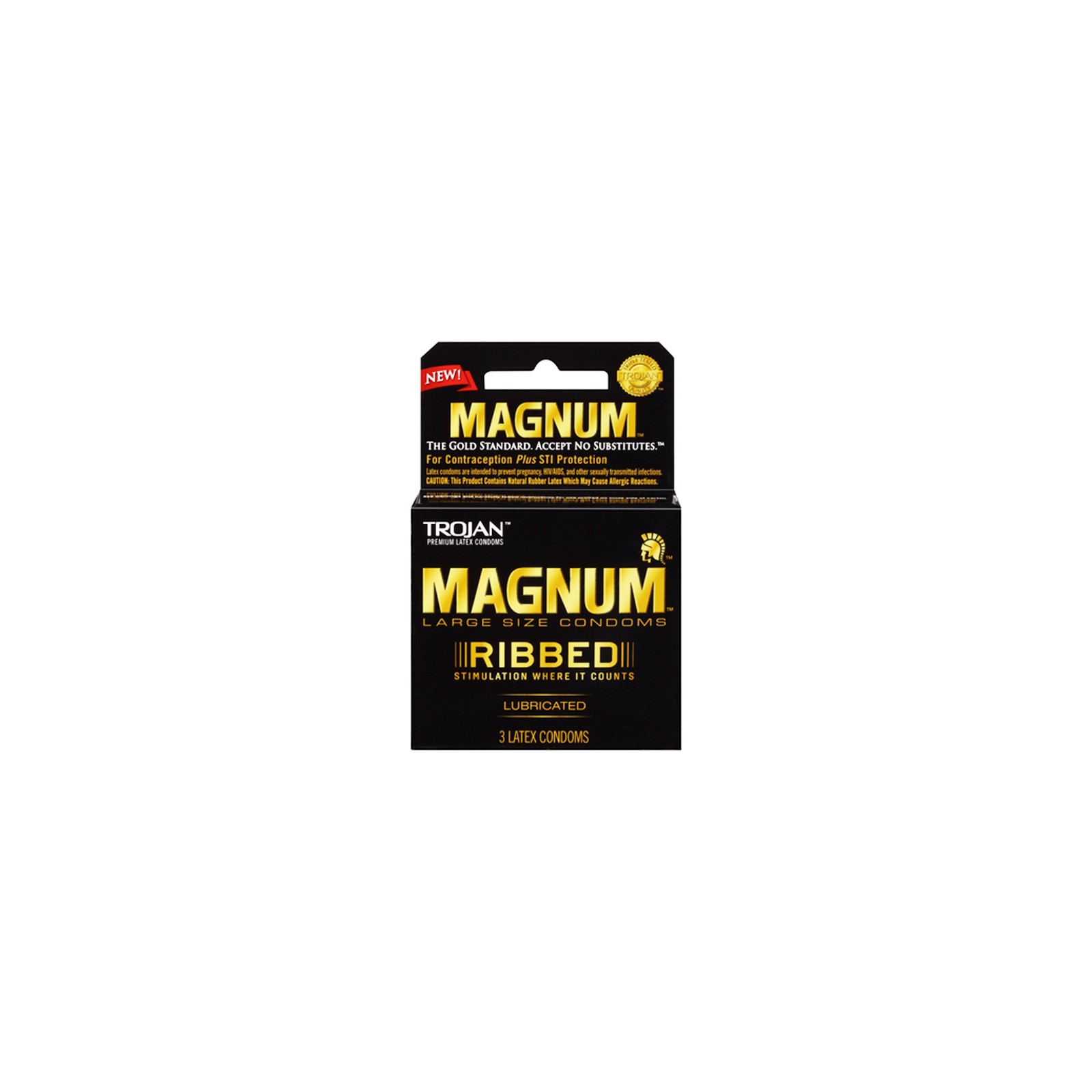 Condones Trojan Magnum Ribbed Pack