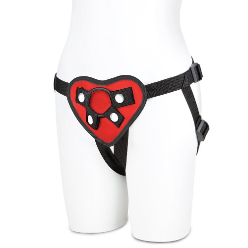 Lux Fetish Red Heart Strap-On Harness