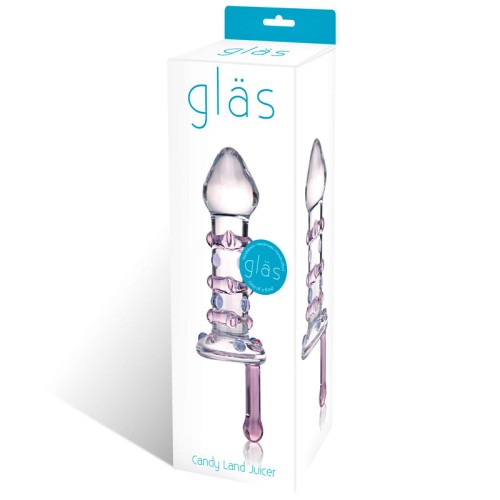 Candy Land 6.5 in. Glass Rotating Dildo