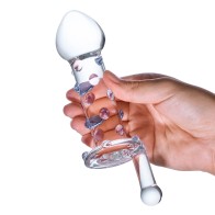 Candy Land 6.5 in. Glass Rotating Dildo