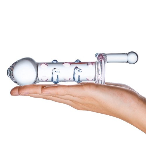 Candy Land 6.5 in. Glass Rotating Dildo