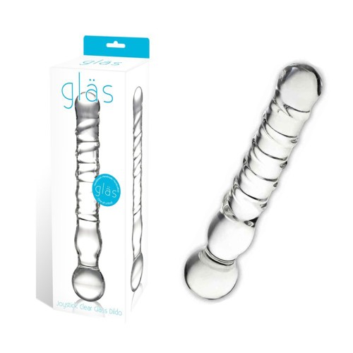 Glas 8 in Joystick Clear Glass Dildo