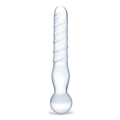 Dildo de Cristal Transparente Glas Joystick de 8 in.