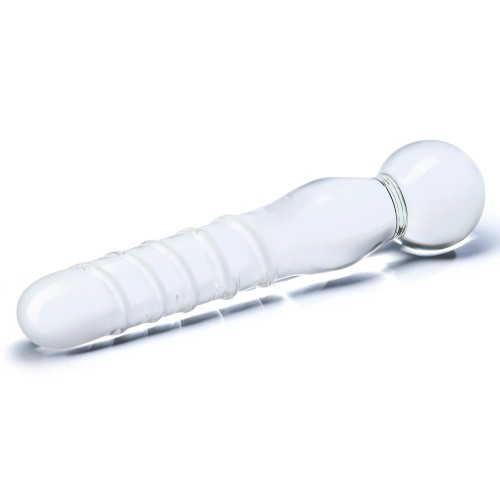 Dildo de Cristal Transparente Glas Joystick de 8 in.